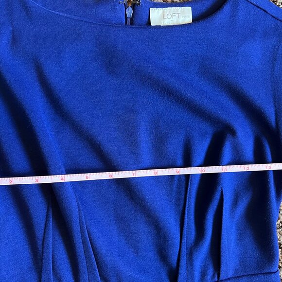 LOFT Cobalt Blue Sleeveless Midi Dress Size 0P - Picture 9 of 11